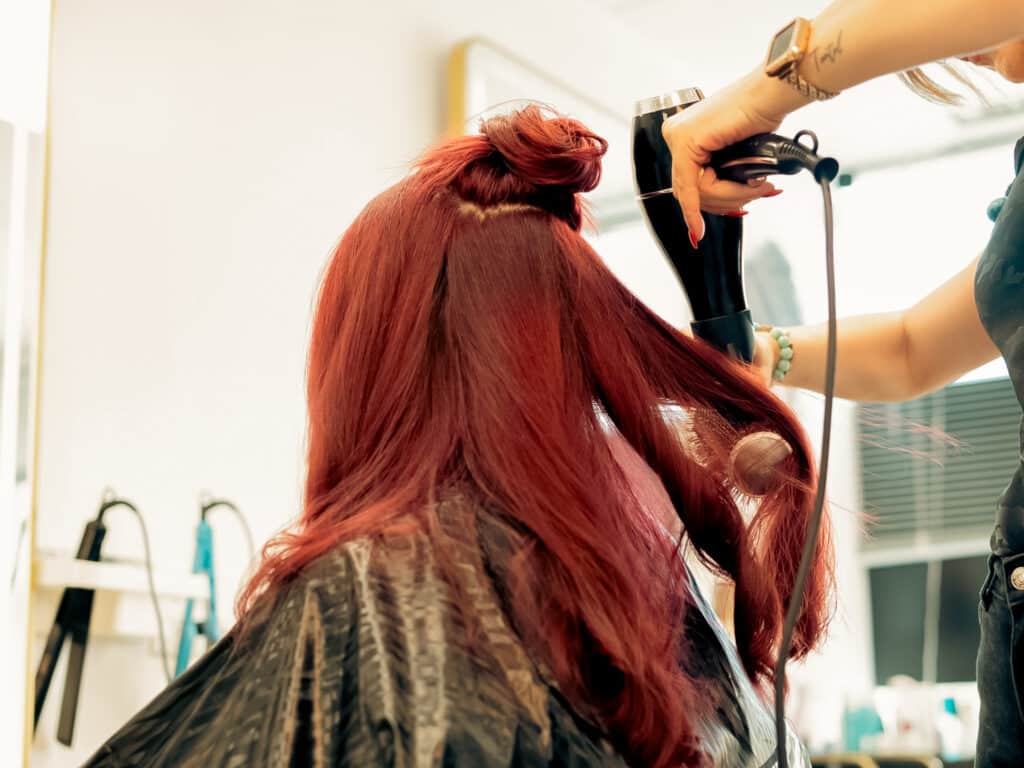 blow dry at luxury hair salon in North York Toronto