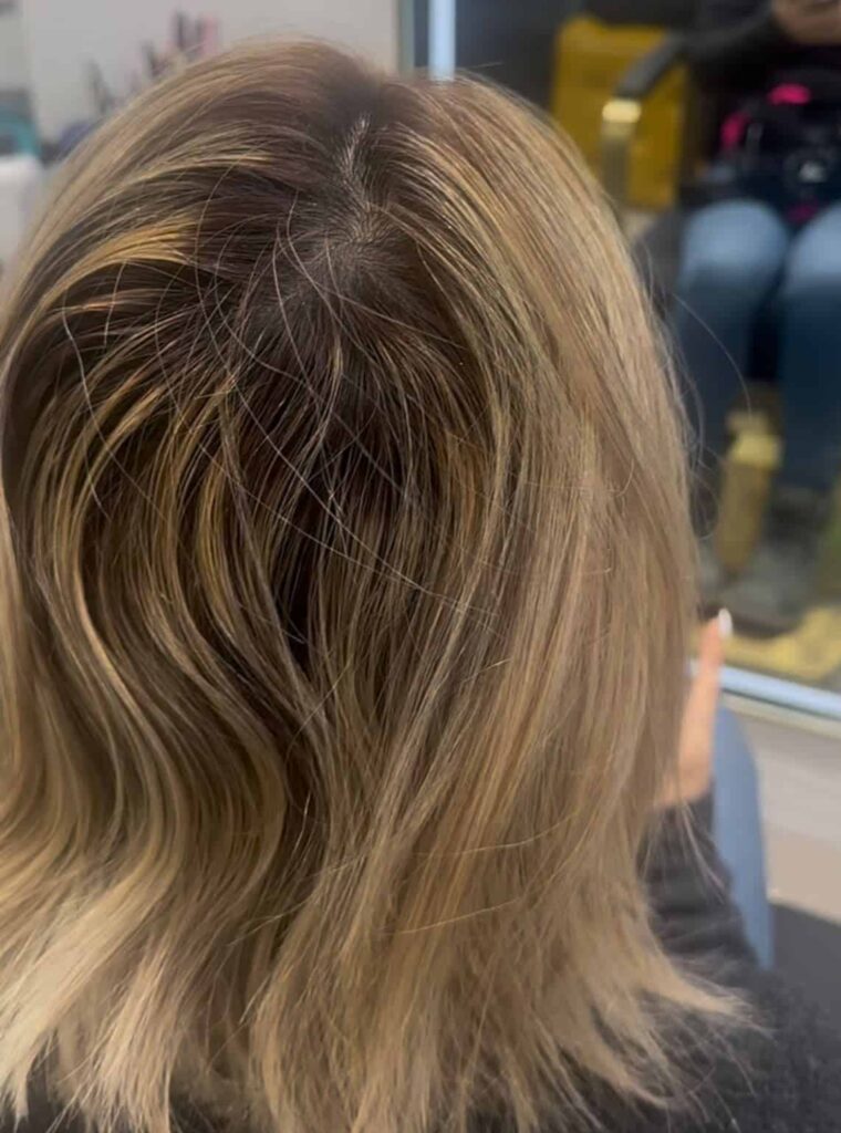 Uneven Hair Colour Before Correction in North York